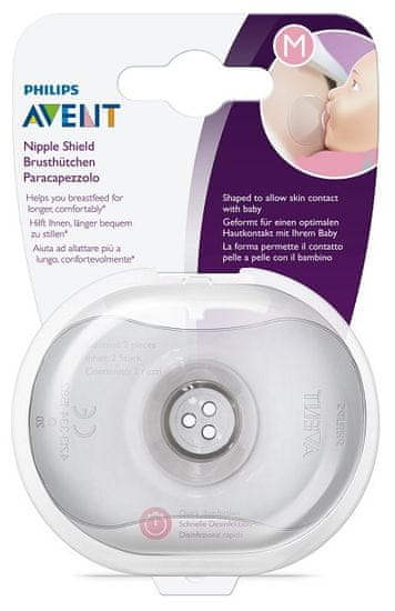 Philips Avent chránič bradavek - medium 2 ks+ster.krabička