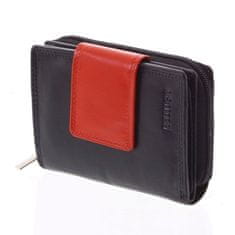 Bellugio Dámská kožená peněženka Alice černá/červená