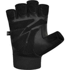 RDX Rukavice šedé GYM GLOVE LEATHER S15 GRAY, kůže, velikost L