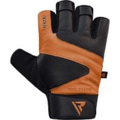 RDX Rukavice hnědé GYM GLOVE LEATHER S14 TAN, kůže, velikost XXXL