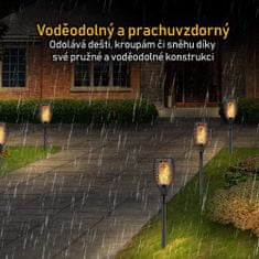 Bezdoteku LEDSolar 96 solární venkovní hořící louč pochodeň 2 ks, 96 LED, bezdrátové, iPRO, 1W, teplá barva