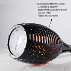 Bezdoteku LEDSolar 96 solární venkovní hořící louč pochodeň 2 ks, 96 LED, bezdrátové, iPRO, 1W, teplá barva