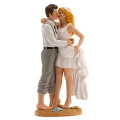 Dekora Svatební figurka na dort 16cm na pláži 16cm 