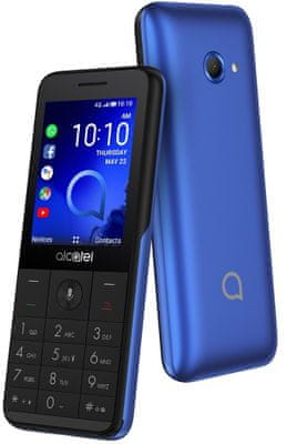 Alcatel 3088X, chytrý tlačítkový telefon, rychlý internet 4G LTE, Facebook, WhatsApp, YouTube, Gmail, GPS, dlouhá výdrž baterie