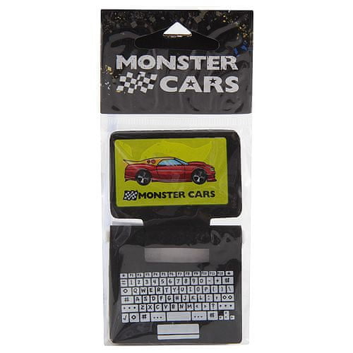 Monster Cars Gumovací pryž , Černá - ve tvaru laptopu