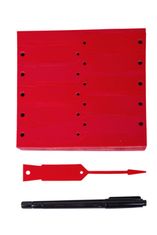 AHProfi Červené Econo ID plastové visačky na klíče, 1000ks - 434020010