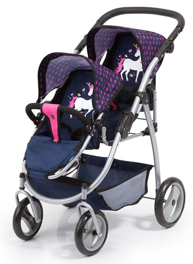 Bayer Design Kočárek Twin Jogger, růžová/modrá