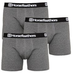 Horsefeathers 3PACK pánské boxerky Dynasty heather antracite (AM067B) - velikost M