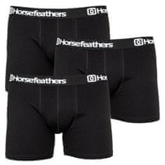 Horsefeathers 3PACK pánské boxerky černé (AM067A) - velikost M