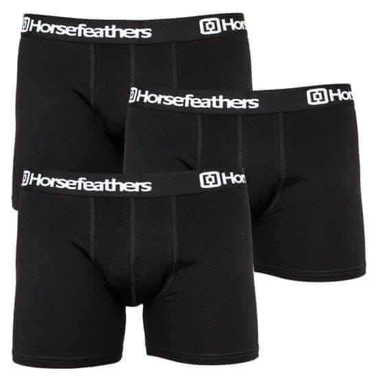 Horsefeathers 3PACK pánské boxerky černé (AM067A)