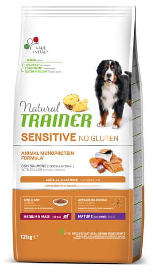 TRAINER Natural SENSITIVE No gluten Maturity M/M losos 12 kg