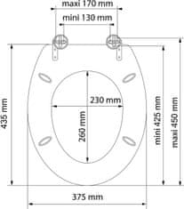 Eisl Wc sedátko Anthrazit MDF se zpomalovacím mechanismem SOFT-CLOSE