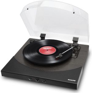 gramofon ion premier lp Bluetooth 3 rychlosti otáček za minutu 33 45 78 usb port aux vstup rca výstupy protiprachový kryt