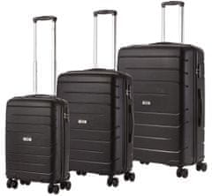 TRAVEL Z Sada kufrů Big Bars Black 3-set