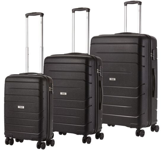 TRAVEL Z Sada kufrů Big Bars Black 3-set