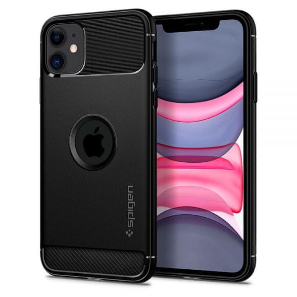 Spigen Ochranný kryt Rugged Armor pro Apple iPhone 11, černý 076CS27183