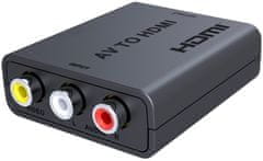 PremiumCord Převodník AV kompozitního signálu a stereo zvuku na HDMI 1080p (KHCON-47) - zánovní