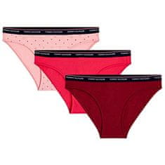 Tommy Hilfiger Kalhotky 3pcs UW0UW01385-079 růžovočervená - Tommy Hilfiger růžová-červená XS