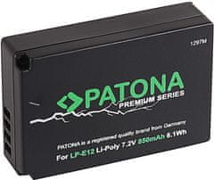 PATONA Baterie pro foto Canon LP-E12 850mAh Li-Ion Premium (PT1297)