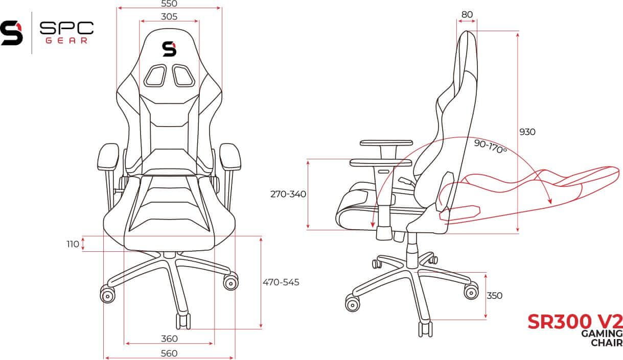 Herná stolička SilentiumPC Gear SR300F V2 (SPG038), ergonomická konštrukcia, priedušné čalúnenie, do 120 kg, nastaviteľná, otočná, vankúšiky pod hlavu a bedrá