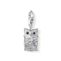 Thomas Sabo Přívěsek "Sova" , 0792-007-12, Charm Club, 925 Sterling silver, cold enamel black