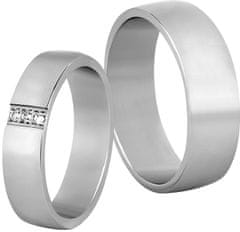 Beneto Exclusive Dámský prsten z oceli s krystaly SPD01 (Obvod 58 mm)