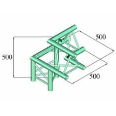 Alutruss Stavební konstrukce , Trilock 6082AL-32, 3-koncový rohový díl levý