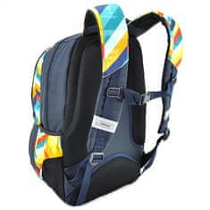 Target Studentský batoh , Tmavě modrý s barevnými proužky