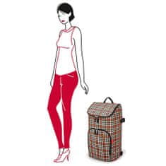 Reisenthel Nákupní batoh , Černo-červený s motivem padesátek | citycruiser bag