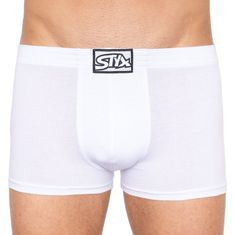 Styx Pánské boxerky klasická guma bílé (Q1061) - velikost S