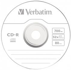 Verbatim CD-R 700MB, 52x, wrap 50 ks (43787)