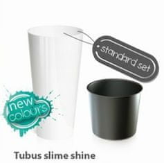 Kaxl Plastový květináč 8L TUBUS SLIME SHINE Barva: Limetka DTUS200S-389U