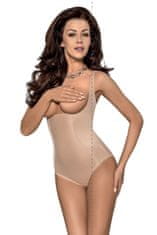 Gorsenia Erotické body 148 Sanremo beige + Ponožky Gatta Calzino Strech, béžová, XXL