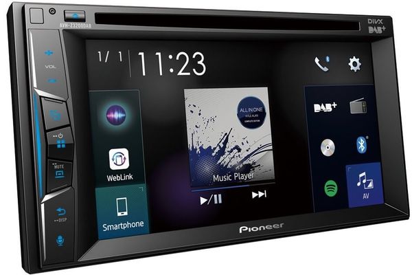 Zmogljiv Pioneer AVH-Z3200DAB zaslon na dotik avtoradio FM DUB Dab+ USB vhod Apple Carply Aux v 13-pasovnem izenačevalnik Flac 4× 50 w Bluetooth