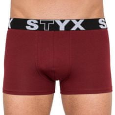 Styx Pánské boxerky sportovní guma vínové (G1060) - velikost S