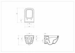 KOUPELNYMOST Alcadrain renovmodul - předstěnový instalační systém s bílým/ chrom tlačítkem m1720-1 + wc cersanit cleanon virgo + sedátko (AM115/1000 M1720-1 ME1)