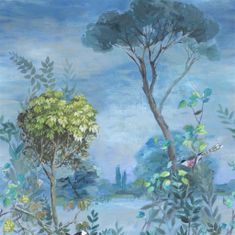 Designers Guild Tapeta GIARDINO SEGRETO SCENE 1 DELFT, kolekce SCENES AND MURALS