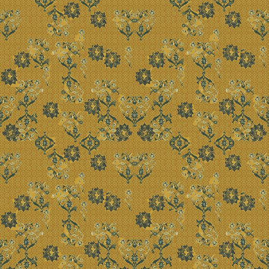 DEVON & DEVON Tapeta BLUE TILES OCRE, kolekce NINA FAHRRE