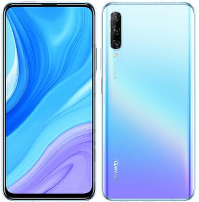 Huawei P smart Pro, velký displej ultra fullview bez výřezu bez rámečku výsuvný přední fotoaparát trojitý ultraširokoúhlý zadní fotoaparát dlouhá výdrž baterie čtečka otisků prstů na boku