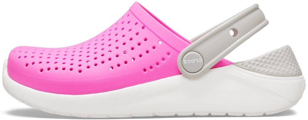 Crocs Dívčí pantofle LiteRide Clog K 205964-6QR 24/25 růžová