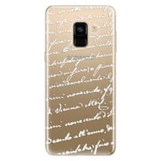 iSaprio Silikonové pouzdro - Handwriting 01 - white pro Samsung Galaxy A8 2018