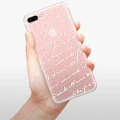iSaprio Silikonové pouzdro - Handwriting 01 - white pro Apple iPhone 7 Plus / 8 Plus