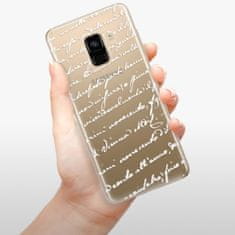 iSaprio Silikonové pouzdro - Handwriting 01 - white pro Samsung Galaxy A8 2018