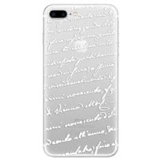 iSaprio Silikonové pouzdro - Handwriting 01 - white pro Apple iPhone 7 Plus / 8 Plus