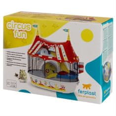 Ferplast FERPLAST Circus Fun Cage 49,5x34x42,5 cm, červená, pro křečky