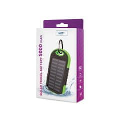 setty. solární zelená powerbanka 5000mAh 5V GSM036556