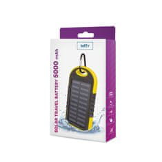 setty. solární žlutá powerbanka 5000mAh 5V GSM036557