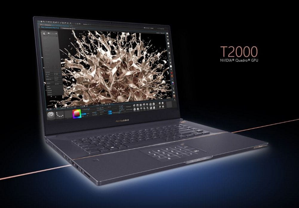 Asus ProArt StudioBook (W700G2T-AV004R) 17 palcov NVIDIA Quadro T2000 rendering simulácie náročné aplikácie vysoký výkon