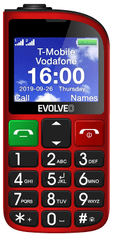 Evolveo EasyPhone FM, červený - rozbaleno