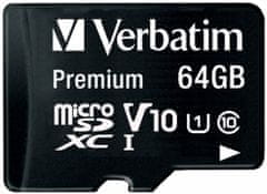 Premium microSDXC 64GB UHS-I V10 U1 + SD adaptér (44084)